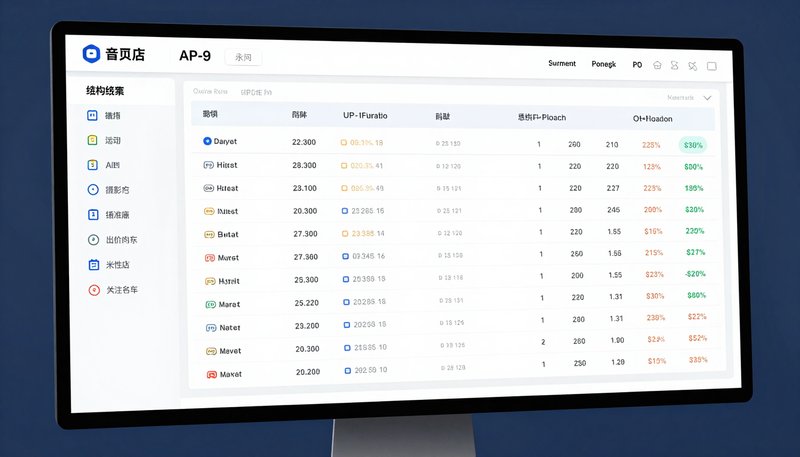 Dashboard data produk terstruktur dengan atribut API dan status sinkronisasi inventaris