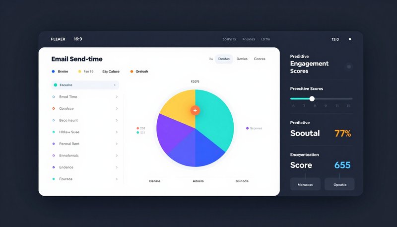 Email send-time optimization dashboard showing predictive engagement heatmap and analytics